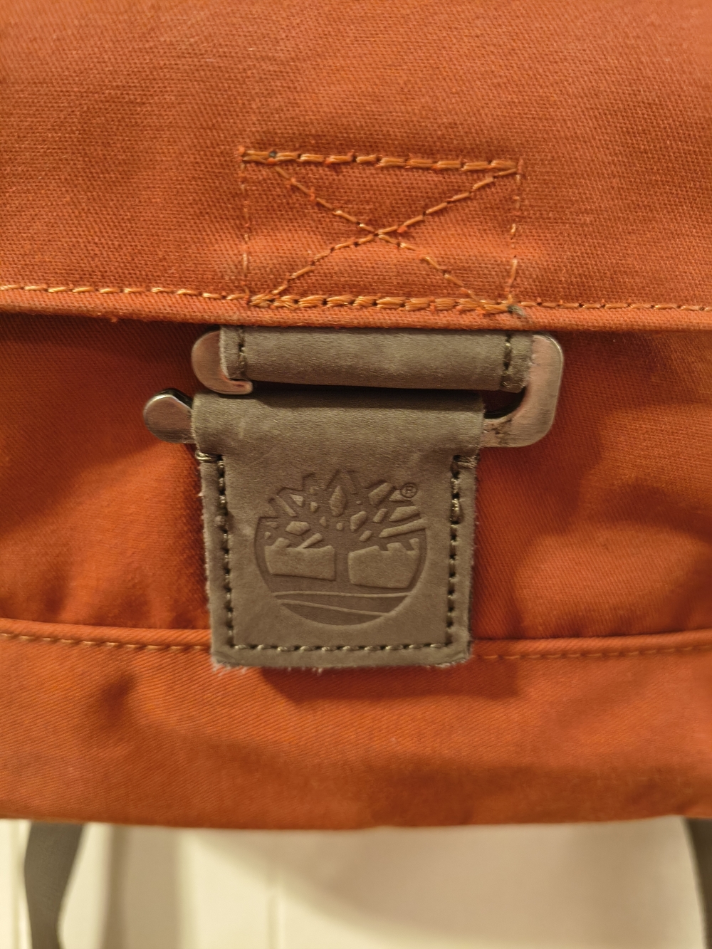 Vintage Timberland Rust Orange Canvas Backpack - Picture 2 of 6